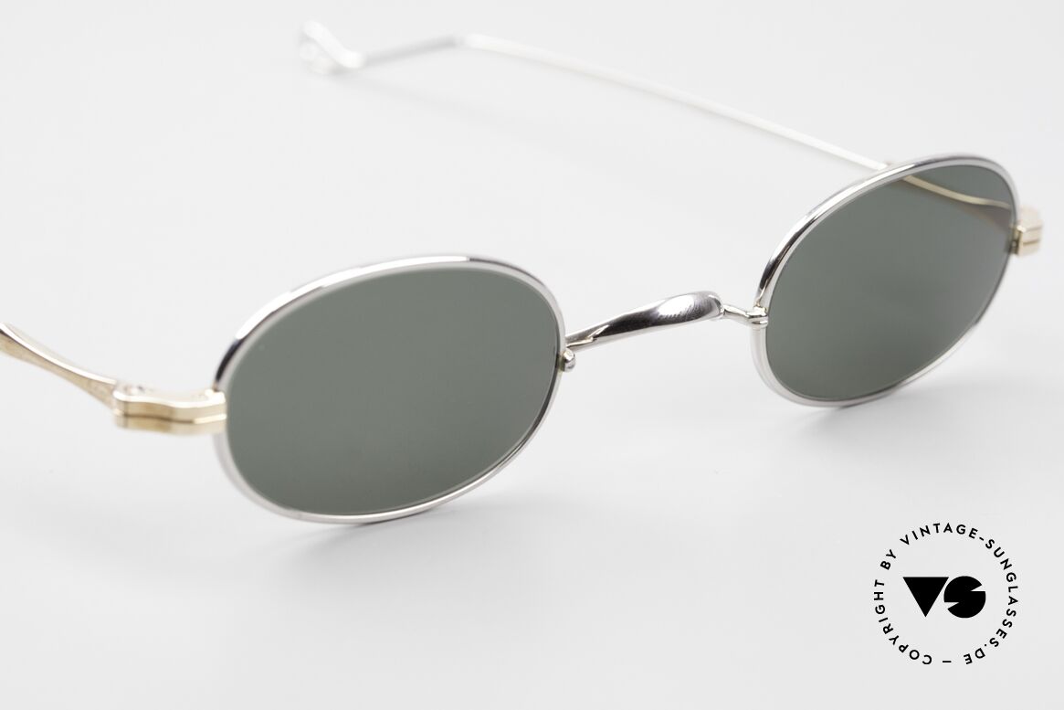 Lunor II 08 Kleine Ovale Sonnenbrille 90er, Sonnengläser können durch optische ersetzt werden, Passend für Herren und Damen