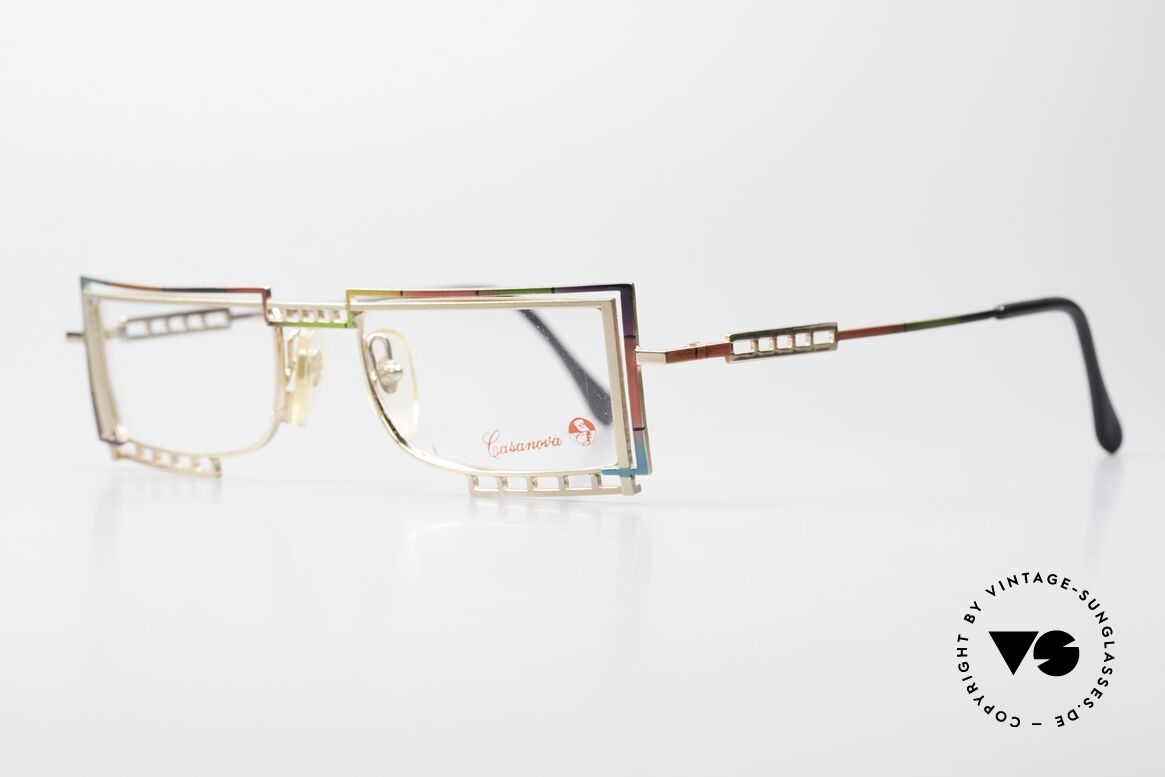 Casanova LC4 Brille Regenbogenfarben, LC ="Liberty Collezione", was im Ital. "Jugendstil" ist, Passend für Herren und Damen