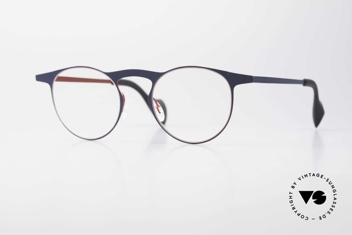 Theo Belgium Pilat Große Panto Designerbrille, Theo vintage Pantobrille der "Sand Dunes" Serie, Passend für Herren und Damen