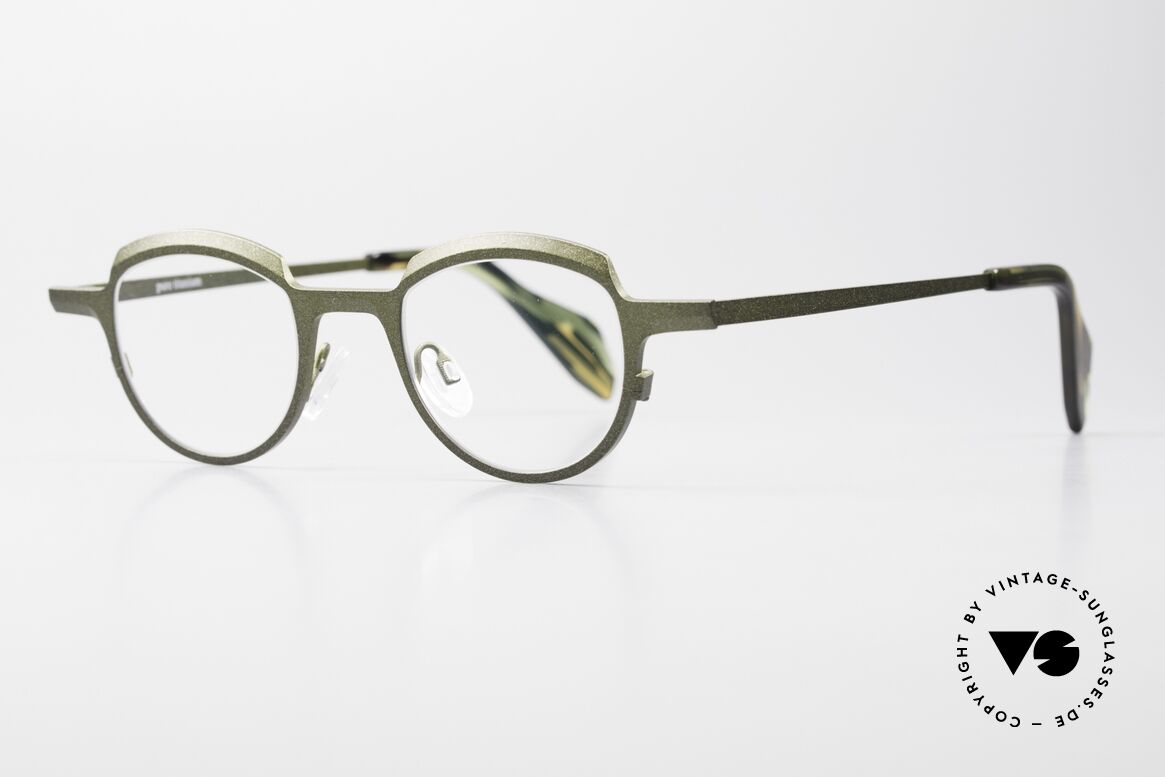 Theo Belgium Asscher Panto Designerbrille Titanium, sehr hochwertig & komfortabel (Titan-Fassung), Passend für Herren und Damen