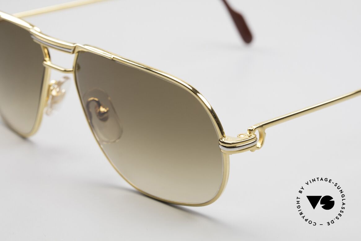 Cartier Tank - M Luxus Designer Sonnenbrille, 22kt vergoldete Fassung (wie alle alten Cartier Brillen), Passend für Herren