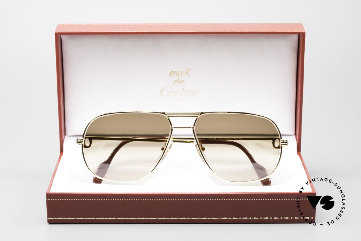 Cartier Tank - M Luxus Designer Sonnenbrille, KEINE RETRObrille; ein 35 Jahre altes vintage ORIGINAL, Passend für Herren