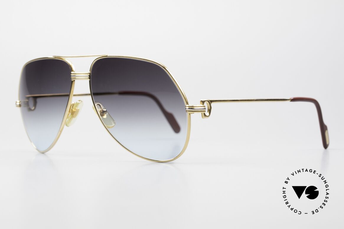 Cartier Vendome LC - L Von Grau Zu Blau Verlaufend, dieses Modell mit LC-Dekor in LARGE Größe 62-14, 140, Passend für Herren und Damen