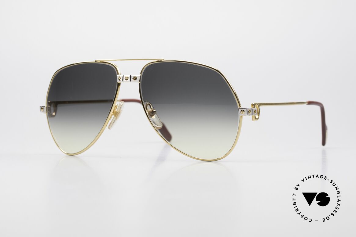 Cartier Vendome Santos - M Gläser Grau-Gelb Verlaufend, Vendome = das berühmteste Brillendesign von CARTIER, Passend für Herren und Damen