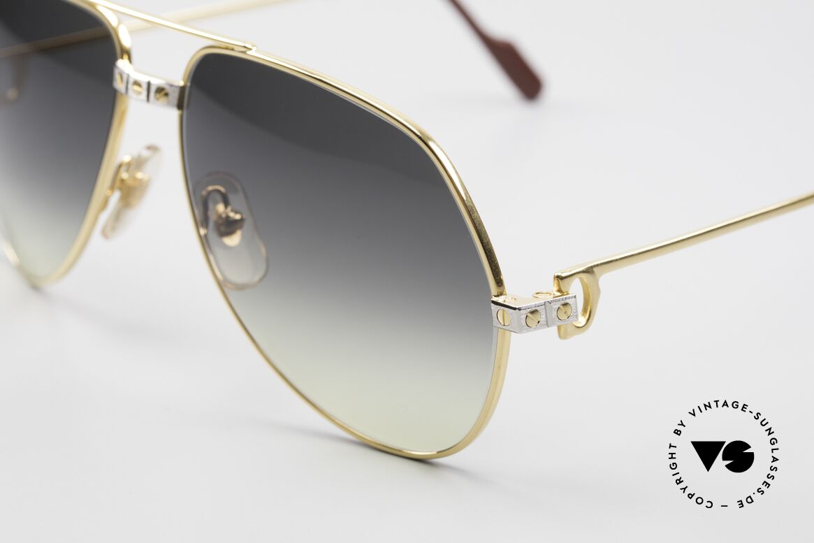 Cartier Vendome Santos - M Gläser Grau-Gelb Verlaufend, u.a. getragen von Christopher Walken (James Bond, 85), Passend für Herren und Damen
