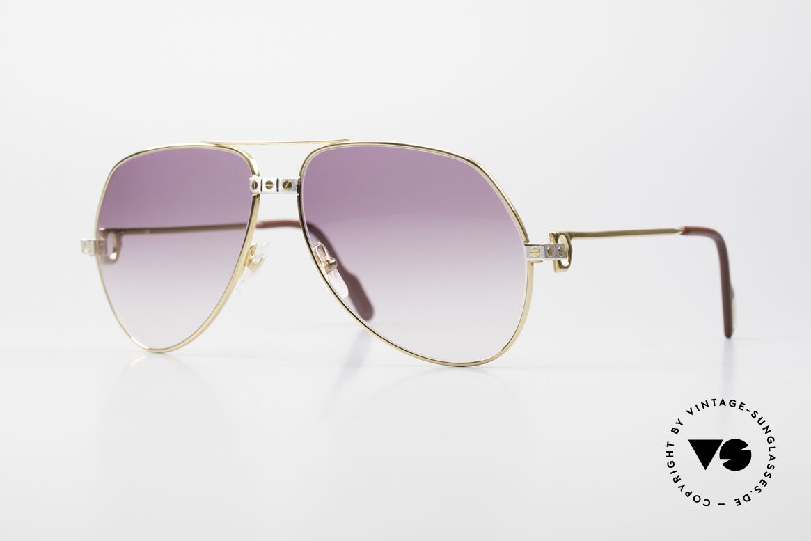 Cartier Vendome Santos - M James Bond Sonnenbrille 80er, Vendome = das berühmteste Brillendesign von CARTIER, Passend für Herren und Damen