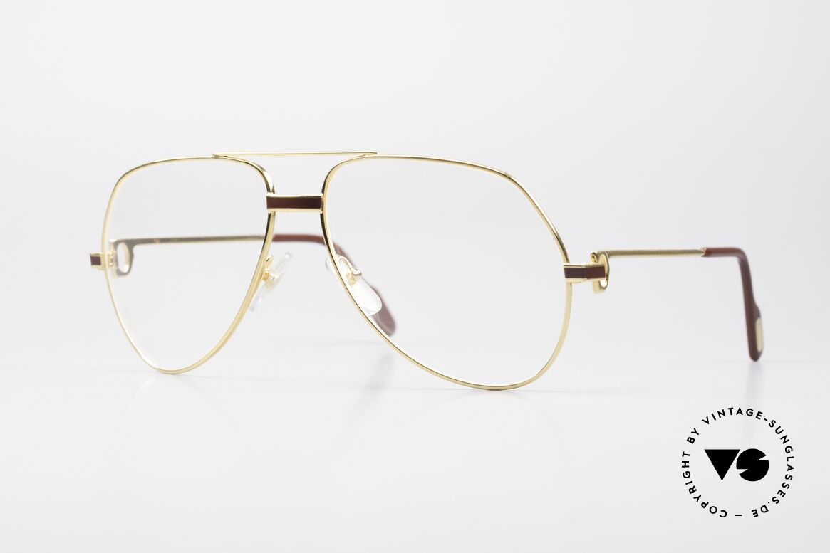Cartier Vendome Laque - M Original 80er Luxusbrille Aviator, Vendome = das berühmteste Brillendesign von CARTIER, Passend für Herren und Damen