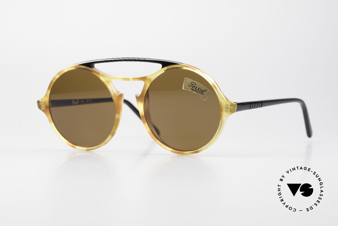 Persol 650 Ratti Runde 80er Sonnenbrille Unisex, markante PERSOL RATTI vintage Sonnenbrille, Passend für Herren und Damen