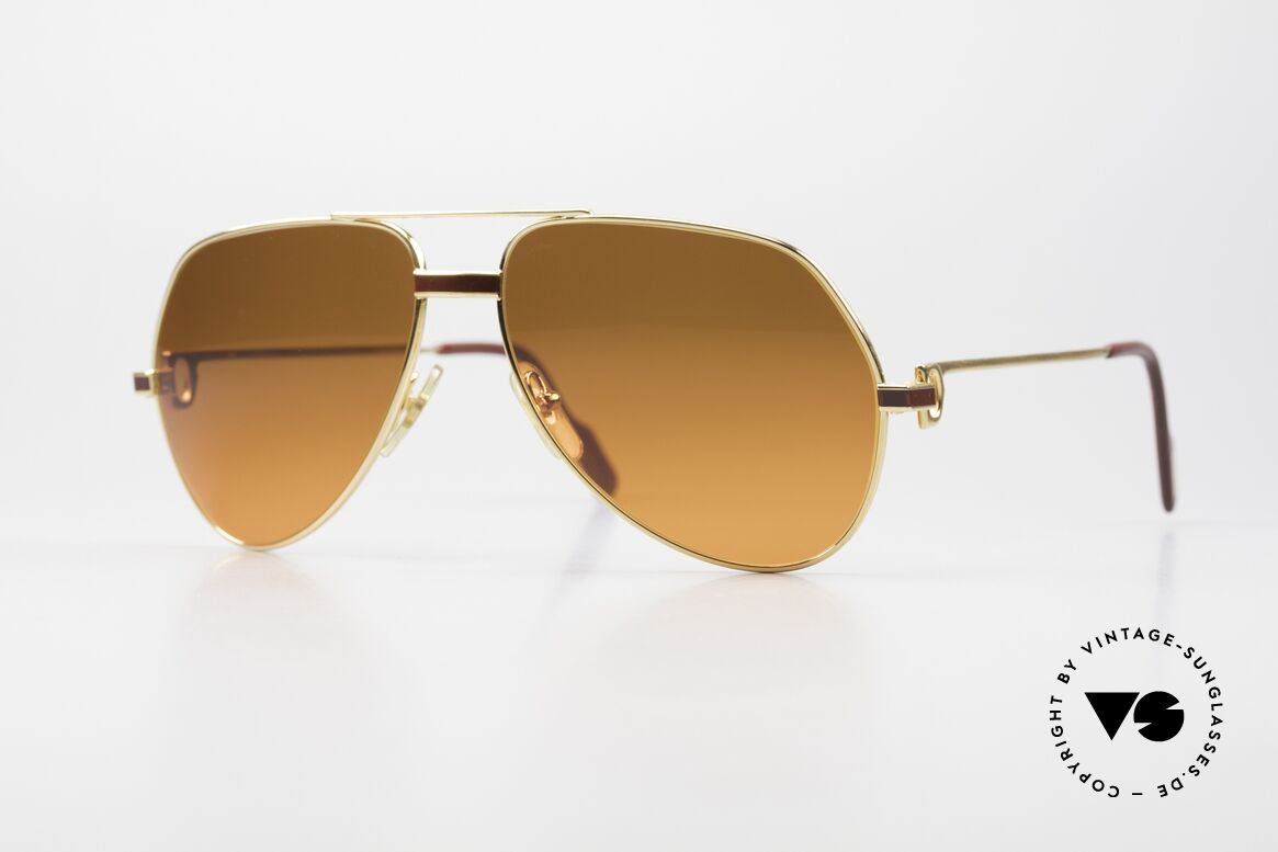 Cartier Vendome Laque - M Luxus Sonnenbrille Aviator, Vendome = das berühmteste Brillendesign von CARTIER, Passend für Herren und Damen