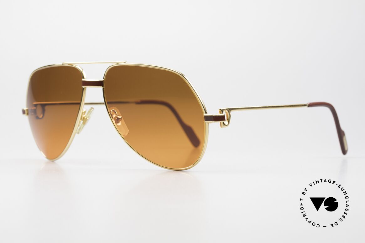Cartier Vendome Laque - M Luxus Sonnenbrille Aviator, dieses Modell mit Laque-Dekor: MEDIUM Gr. 59-14, 140, Passend für Herren und Damen