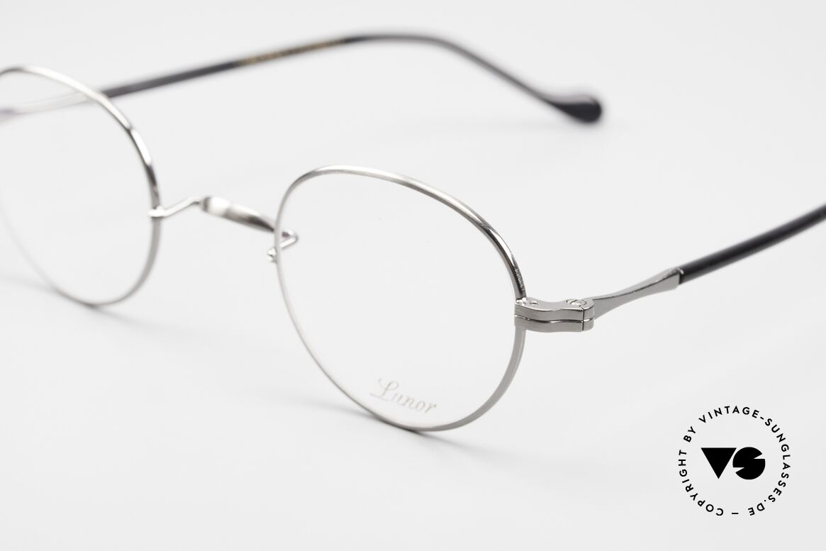 Lunor II A 22 Runde Vintage Brille Antik Silber, deutsches Traditionsunternehmen; made in Germany, Passend für Herren und Damen