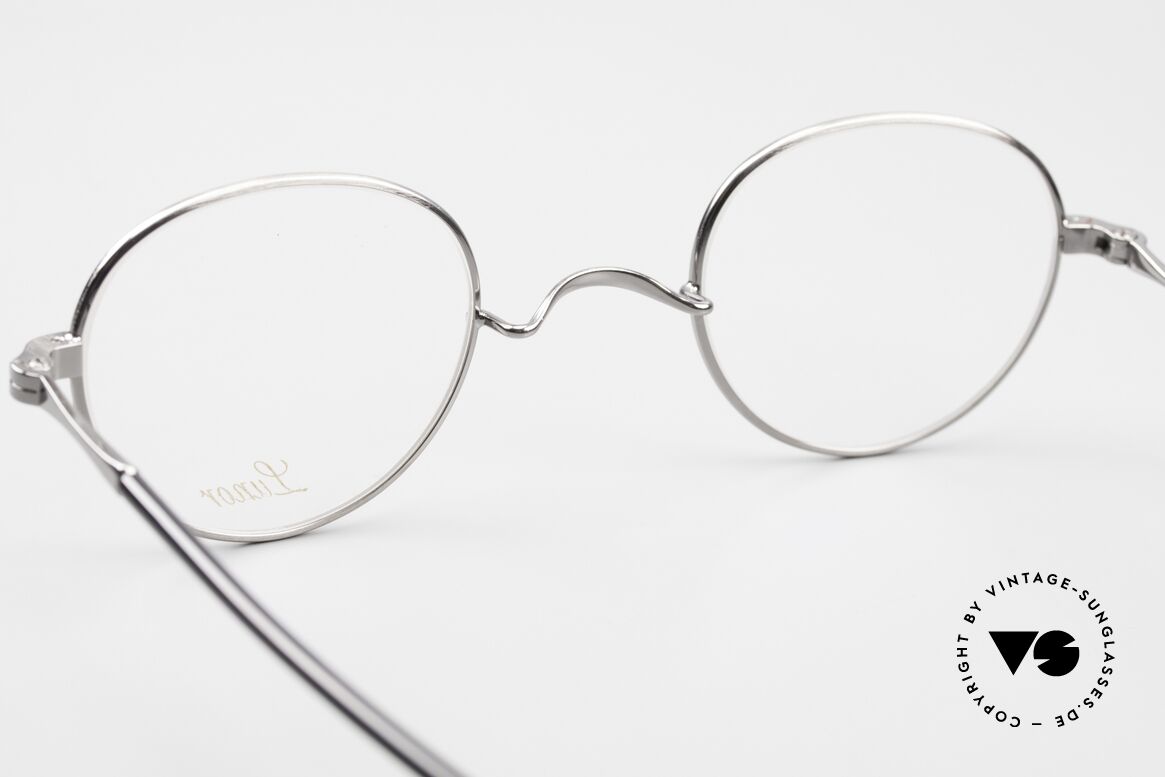 Lunor II A 22 Runde Vintage Brille Antik Silber, Größe: small, Passend für Herren und Damen