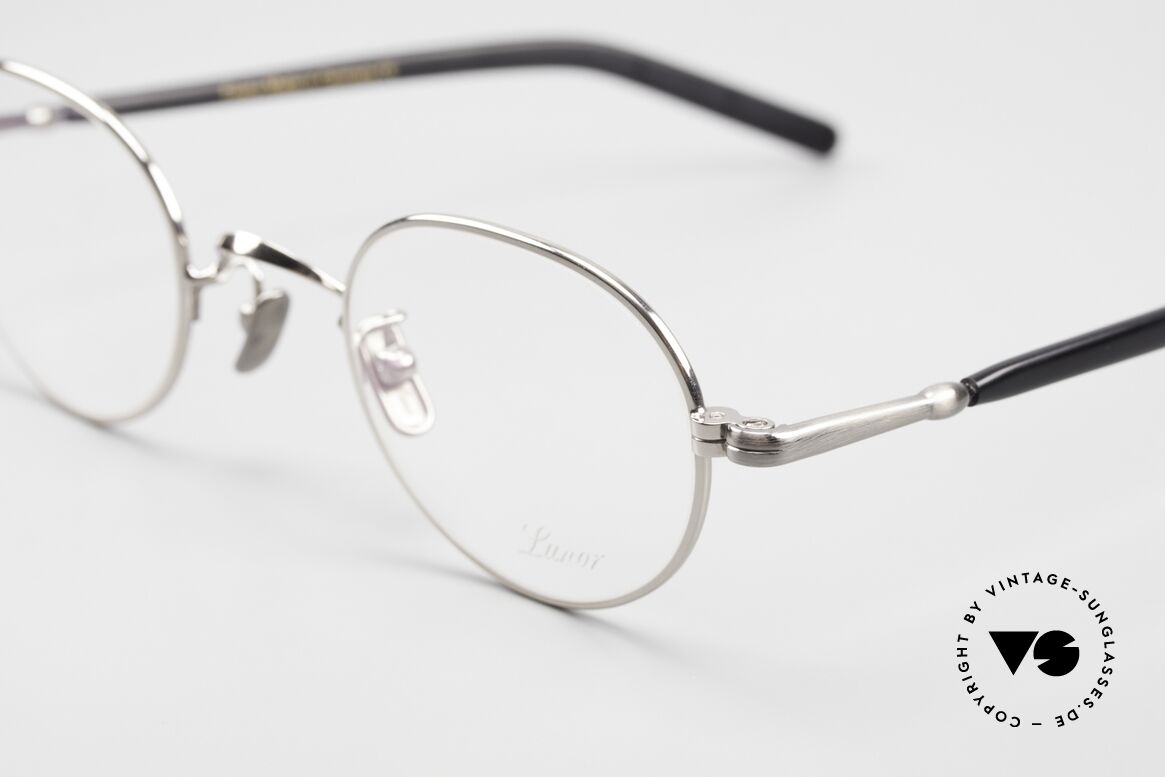 Lunor VA 108 Runde Unisex Pantobrille PP AS, Modell VA 108: Bügel aus einer Acetat-Metallkombi, Passend für Herren und Damen