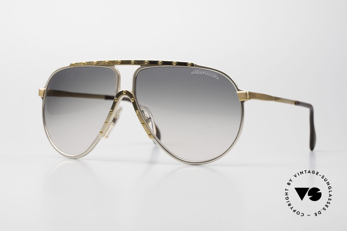 Alpina M1 80er Kult Vintage Sonnenbrille, legendäre Alpina M1 Sonnenbrille, Größe 60°12, Passend für Herren und Damen
