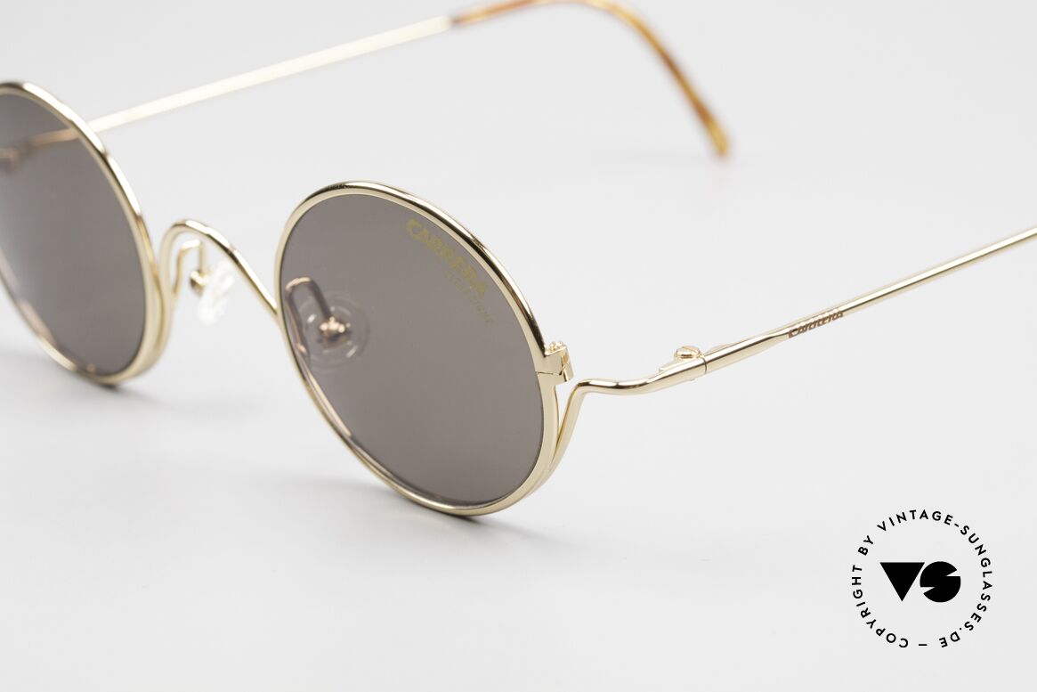 Carrera 5566 Runde Vintage Sonnenbrille, high-end Carrera Ultrasight Gläser; 100% UV Schutz, Passend für Herren und Damen