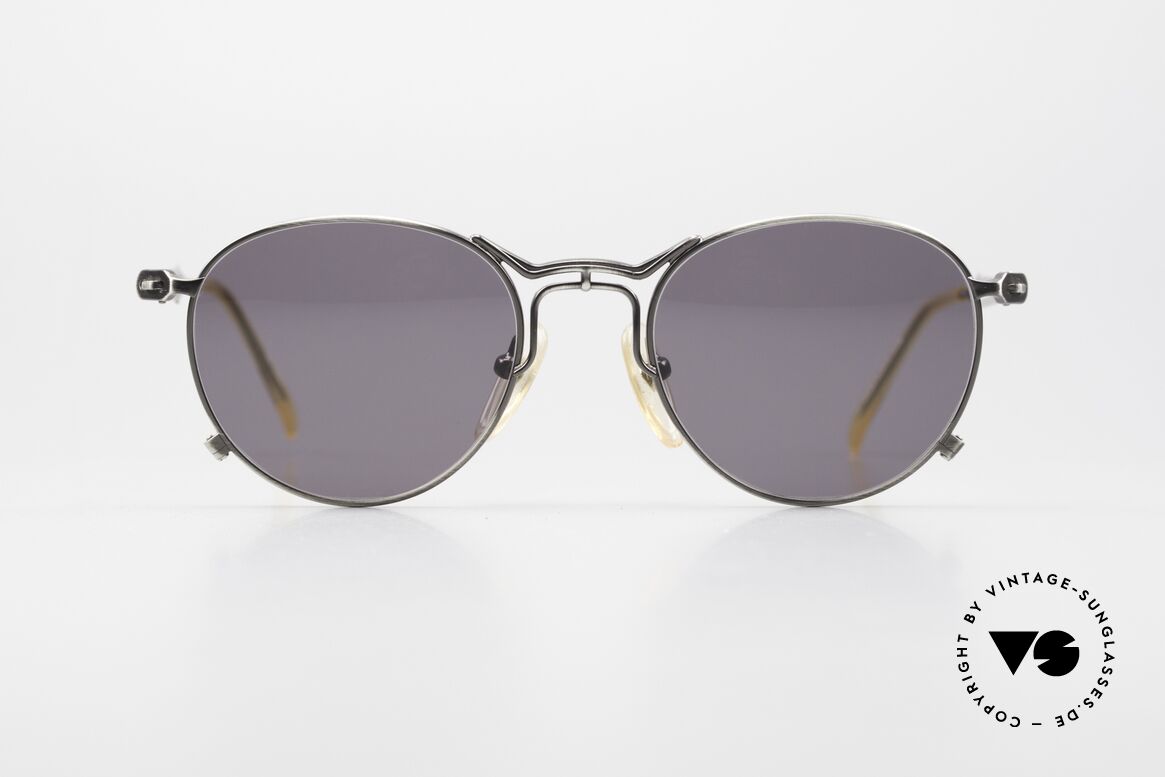 Jean Paul Gaultier 55-2177 90er Fassung In Antik Silber, einzigartige Rahmenlackierung 'metallic smoke silver', Passend für Herren und Damen