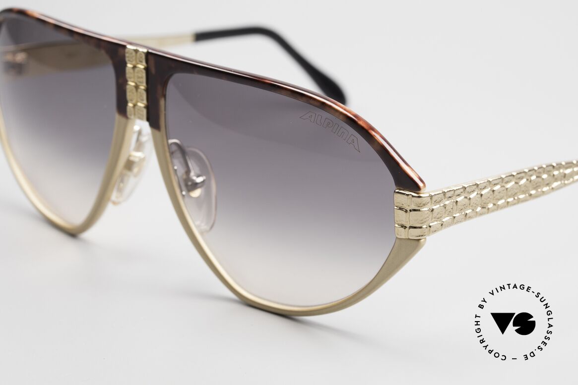 Alpina MC1 80er West Germany Sonnenbrille, extrem hochwertige Verarbeitung & VERGOLDET, Passend für Herren und Damen