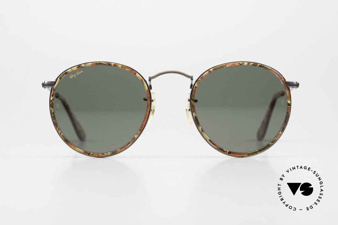 Ray Ban Round Metal 49 Runde Mosaik Sonnenbrille B&L, runde Bausch&Lomb RAY-BAN USA vintage Brille, Passend für Herren und Damen