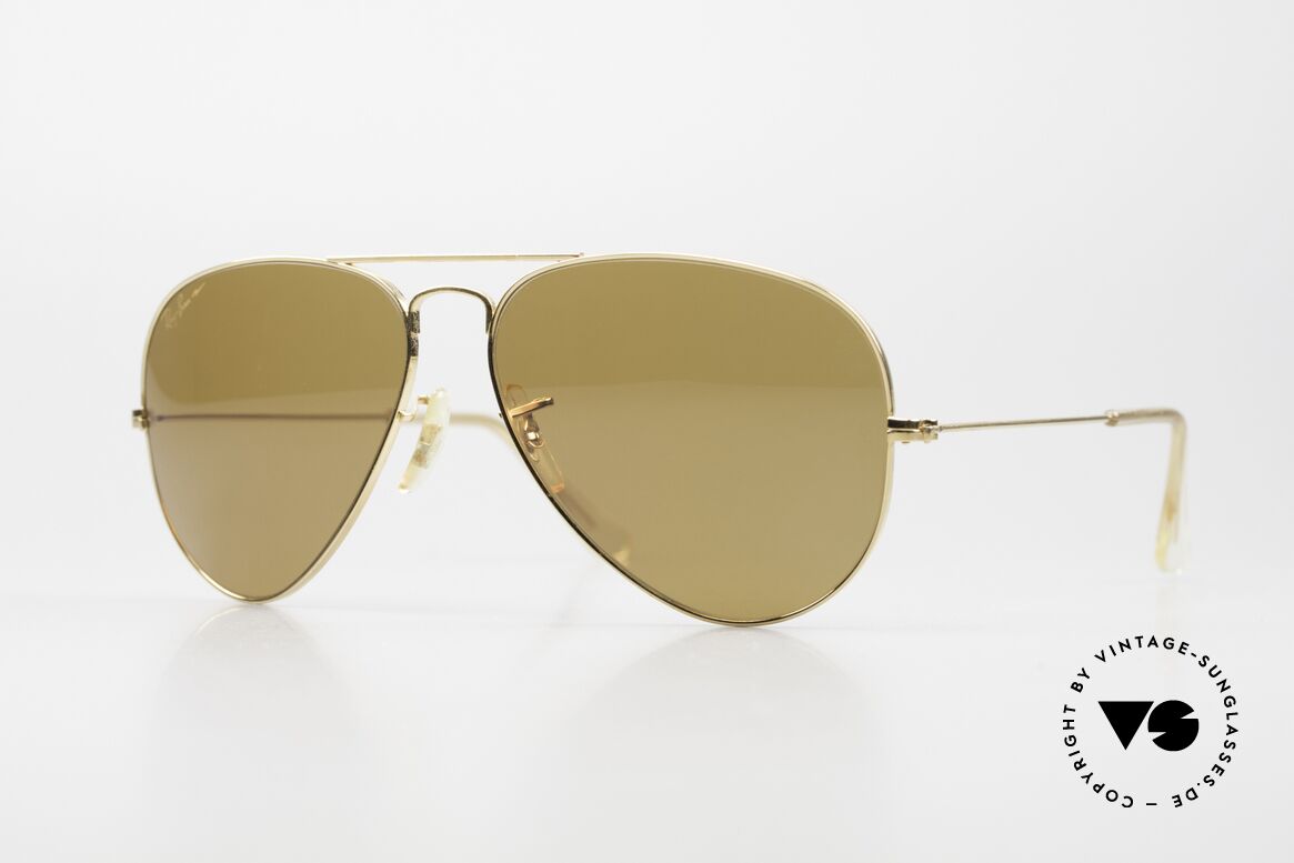 Ray Ban Large Metal Driving Chromax Sonnenbrille, 1980er USA Ray Ban Sonnenbrille in Größe 58/14, Passend für Herren und Damen