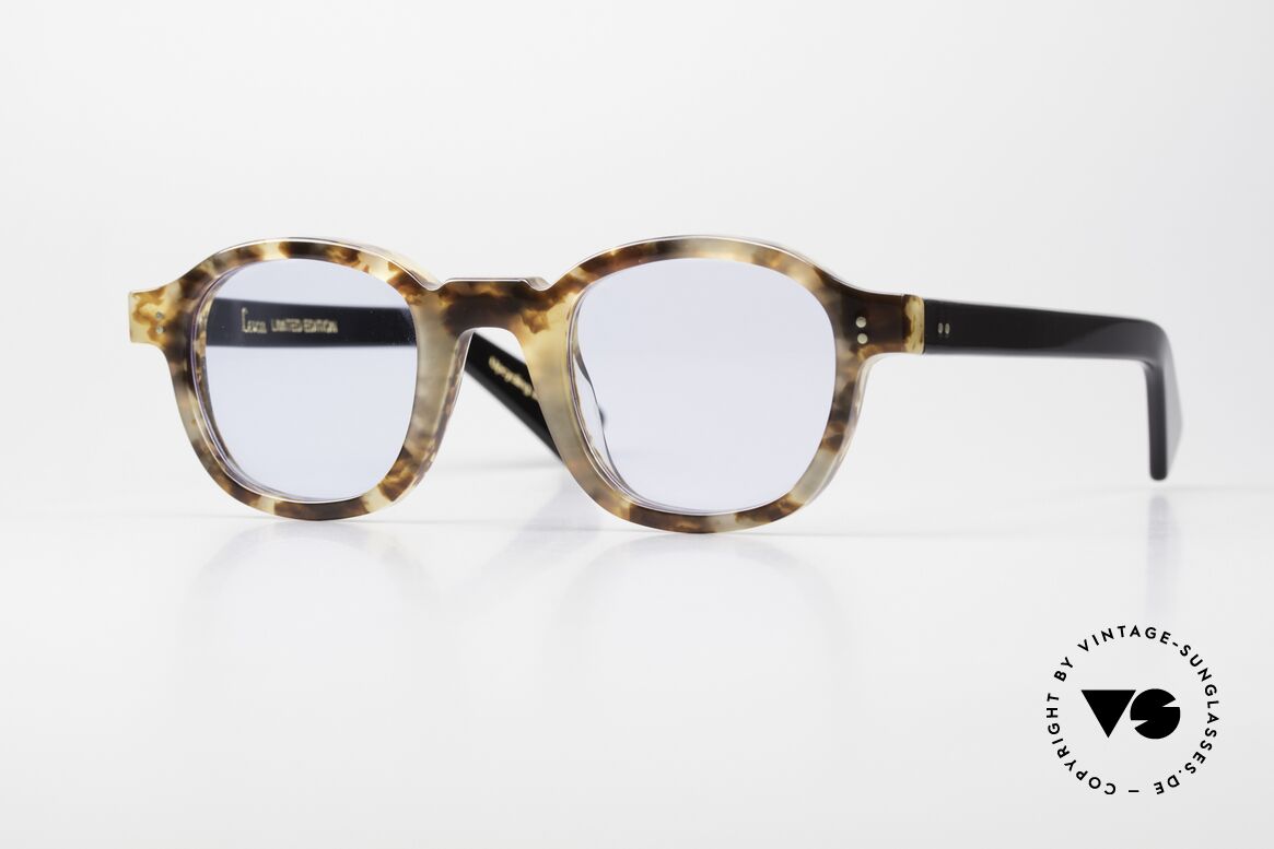 Lesca Brut Panto 8mm Sonnenbrille Upcycling Acetate, Lesca Brut PANTO 8mm col. 1, LIMITED EDITION, Passend für Herren und Damen