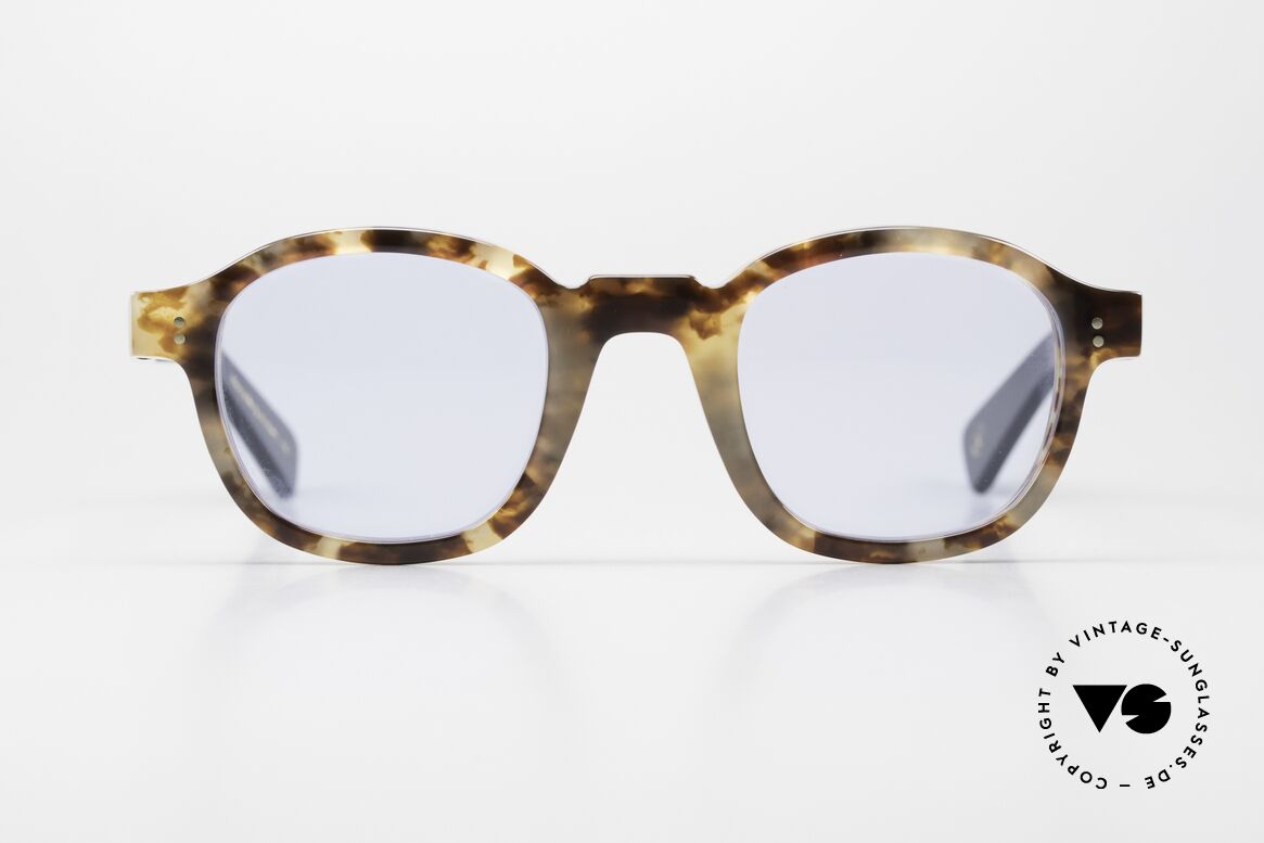 Lesca Brut Panto 8mm Sonnenbrille Upcycling Acetate, neue LESCA Sonnenbrille aus altem vintage Acetat, Passend für Herren und Damen