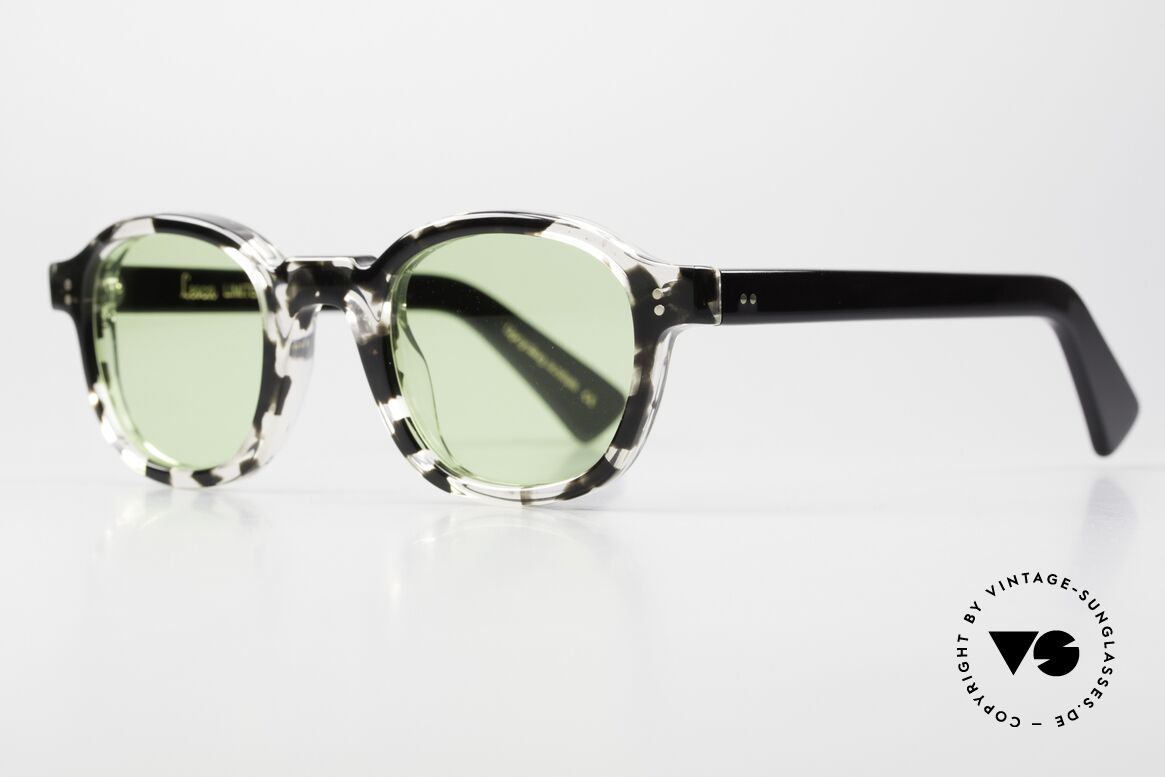 Lesca Brut Panto 8mm Sonnenbrille Limited Edition, Upcycling: Aufwertung alter Materialien / Rohstoffe, Passend für Herren und Damen