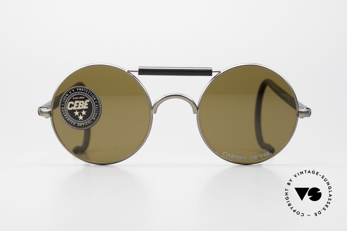 Cebe 301 Runde Ski Sportsonnenbrille, vintage Cebe Sportbrille für extreme Wetterbedingungen, Passend für Herren und Damen