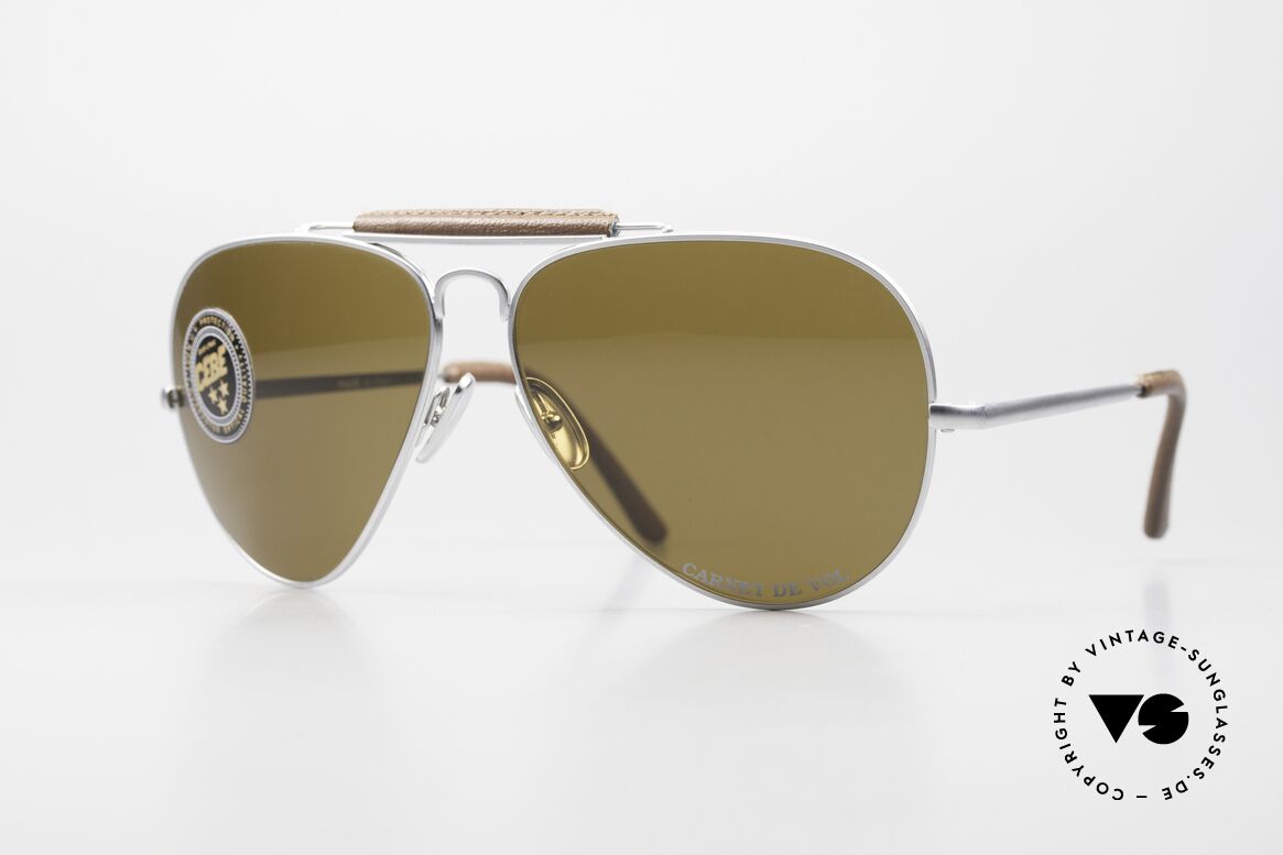 Cebe 309 Leder Aviator Carnet De Vol, vintage Cebe Aviator-Sonnenbrille in Spitzen-Qualität, Passend für Herren