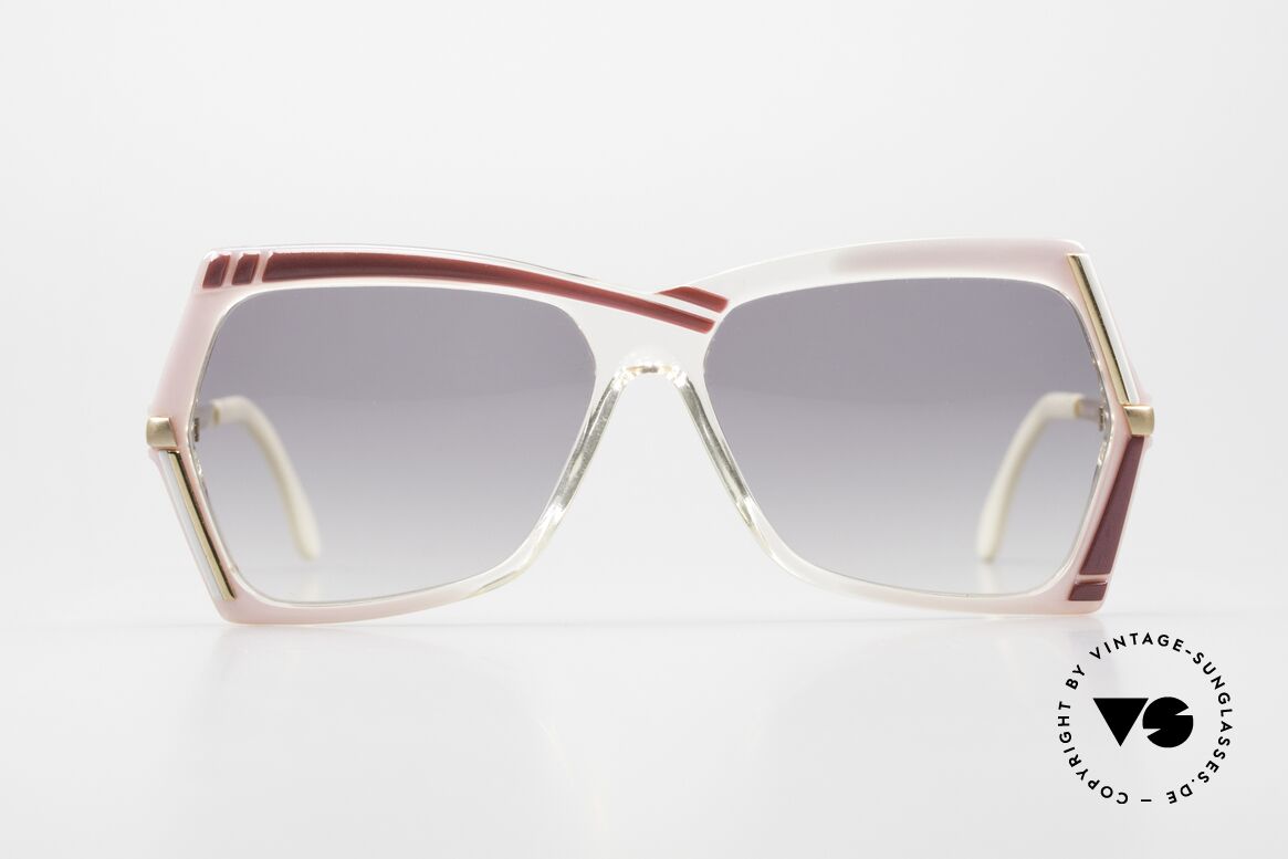 Cazal 183 80er Sonnenbrille No Retro, pinker Farbton typisch für die damalige Cazal-Zeit, Passend für Damen