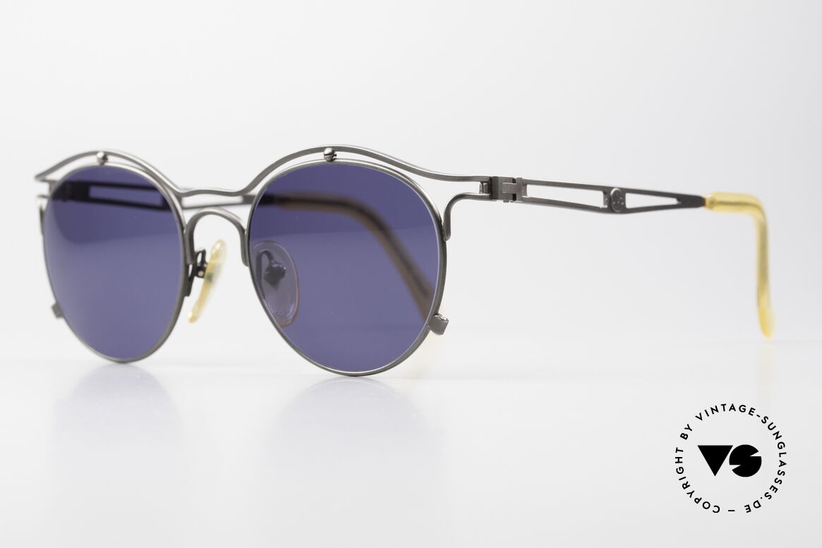 Jean Paul Gaultier 56-2174 Panto Stil 90er Sonnenbrille, fühlbar, herausragende Top-Qualität (made in Japan), Passend für Herren und Damen