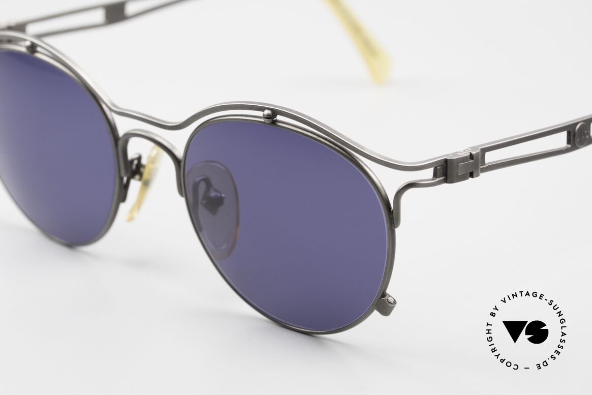 Jean Paul Gaultier 56-2174 Panto Stil 90er Sonnenbrille, grandiose Lackierung in 'grau-gunmetal' (typisch JPG), Passend für Herren und Damen