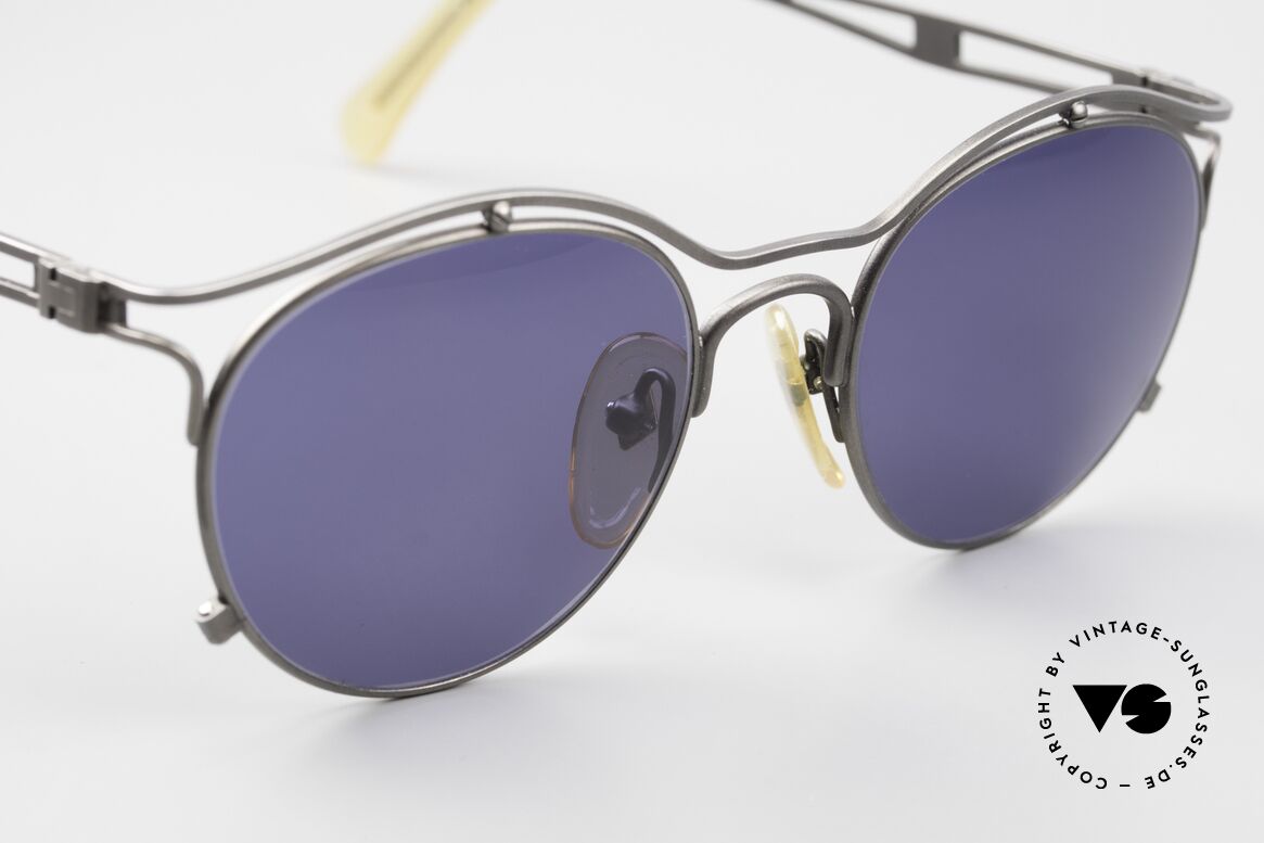 Jean Paul Gaultier 56-2174 Panto Stil 90er Sonnenbrille, ungetragen; wie alle unsere vintage JPG Sonnenbrillen, Passend für Herren und Damen