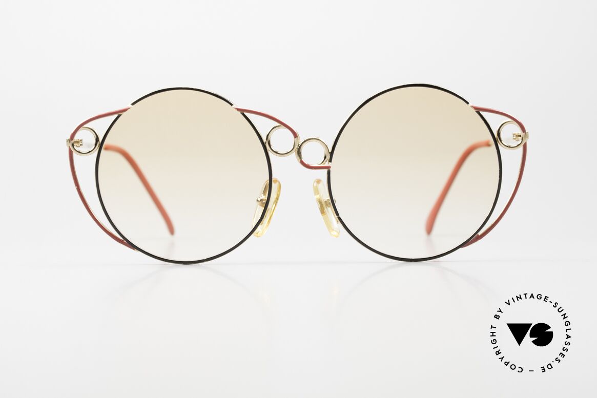 Casanova RC1 Kunstvolle Damen Sonnenbrille, Gläser in orange-Verlauf (auch abends tragbar), Passend für Damen