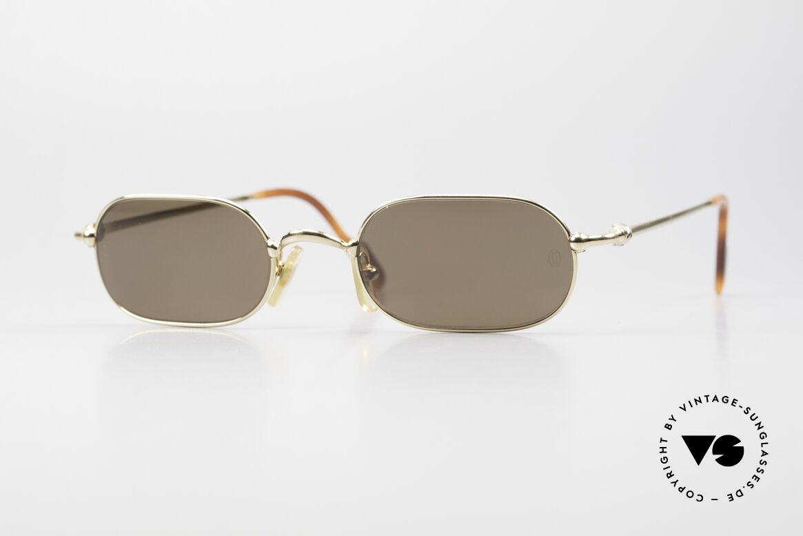 Cartier Orfy - M 90er Sonnenbrille Eckig Unisex, eckige vintage Cartier Sonnenbrille der späten 1990er, Passend für Herren und Damen