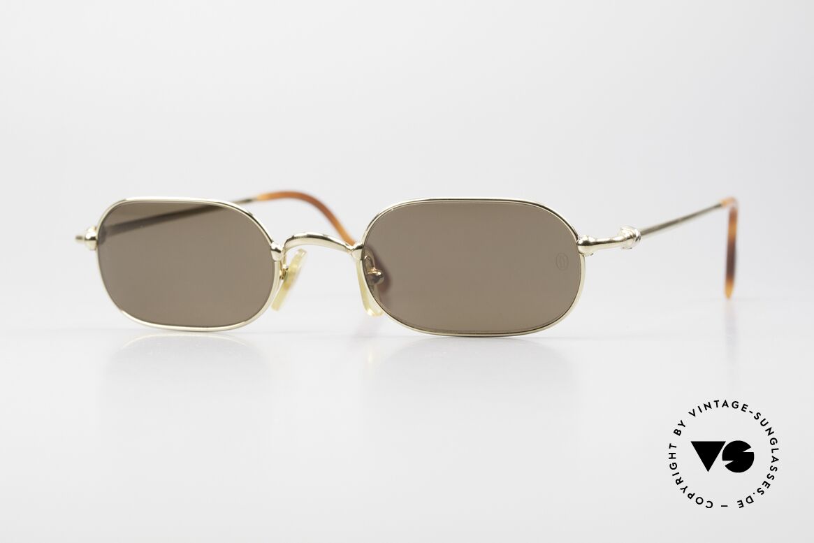 Cartier Orfy 90er Sonnenbrille Eckig Unisex, eckige vintage Cartier Sonnenbrille der späten 1990er, Passend für Herren und Damen