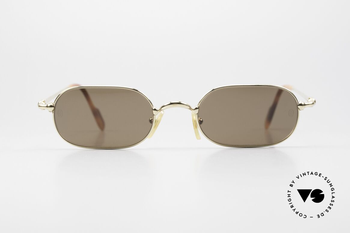 Cartier Orfy - M 90er Sonnenbrille Eckig Unisex, ORFY = Modell aus der Cartier 'Thin Rim' Collection, Passend für Herren und Damen