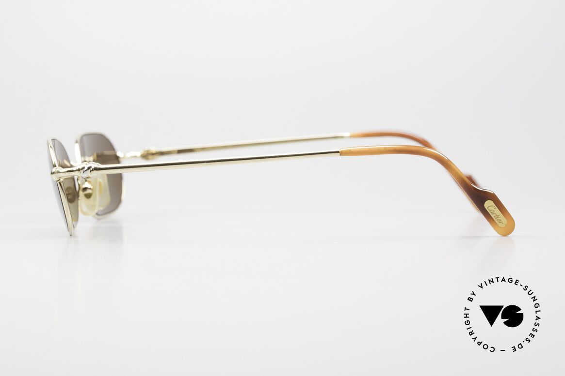 Cartier Orfy - M 90er Sonnenbrille Eckig Unisex, 2. hand, neuwertiger Zustand, inkl. Box von Cartier, Passend für Herren und Damen