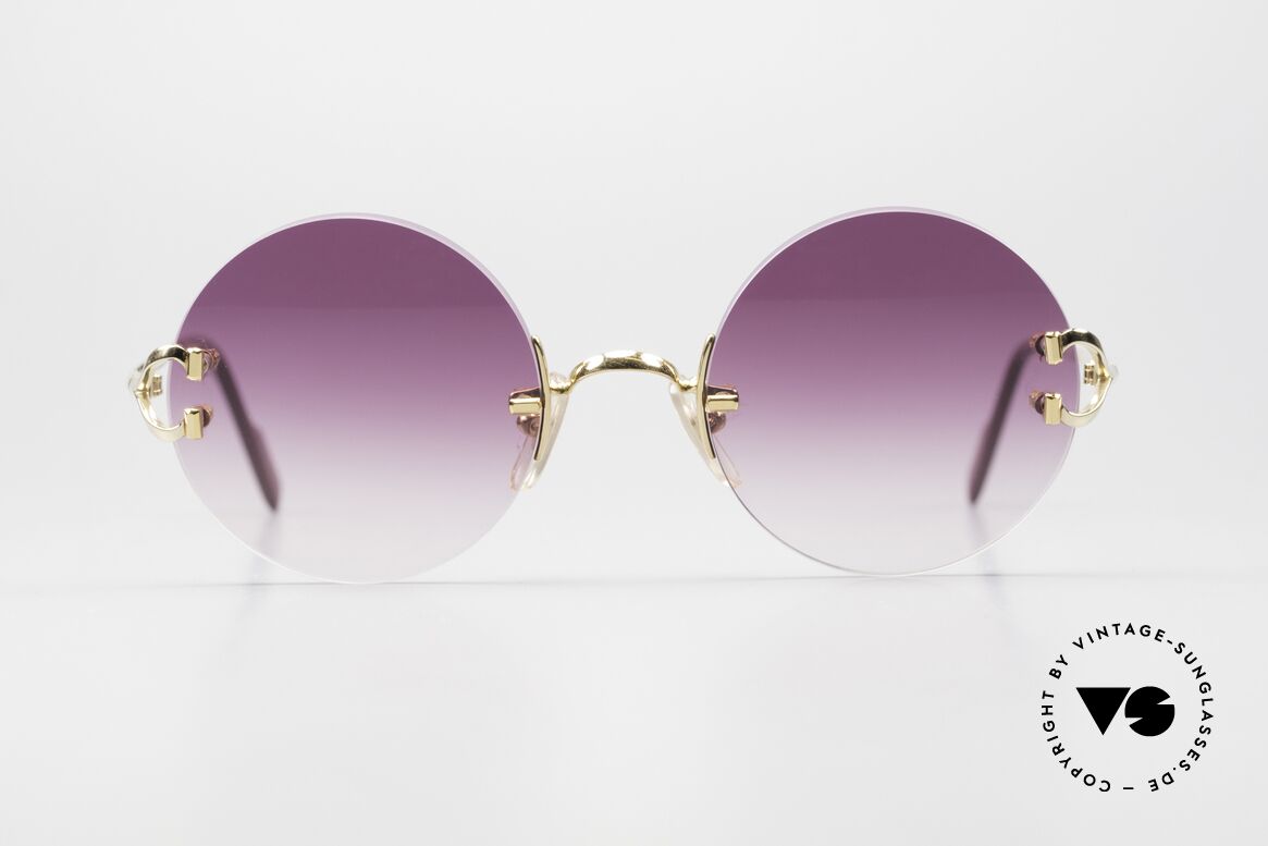 Cartier Madison Limited Einzelstück Customized Violett, zeitloses Modell der Cartier 'Rimless Collection', Passend für Herren und Damen