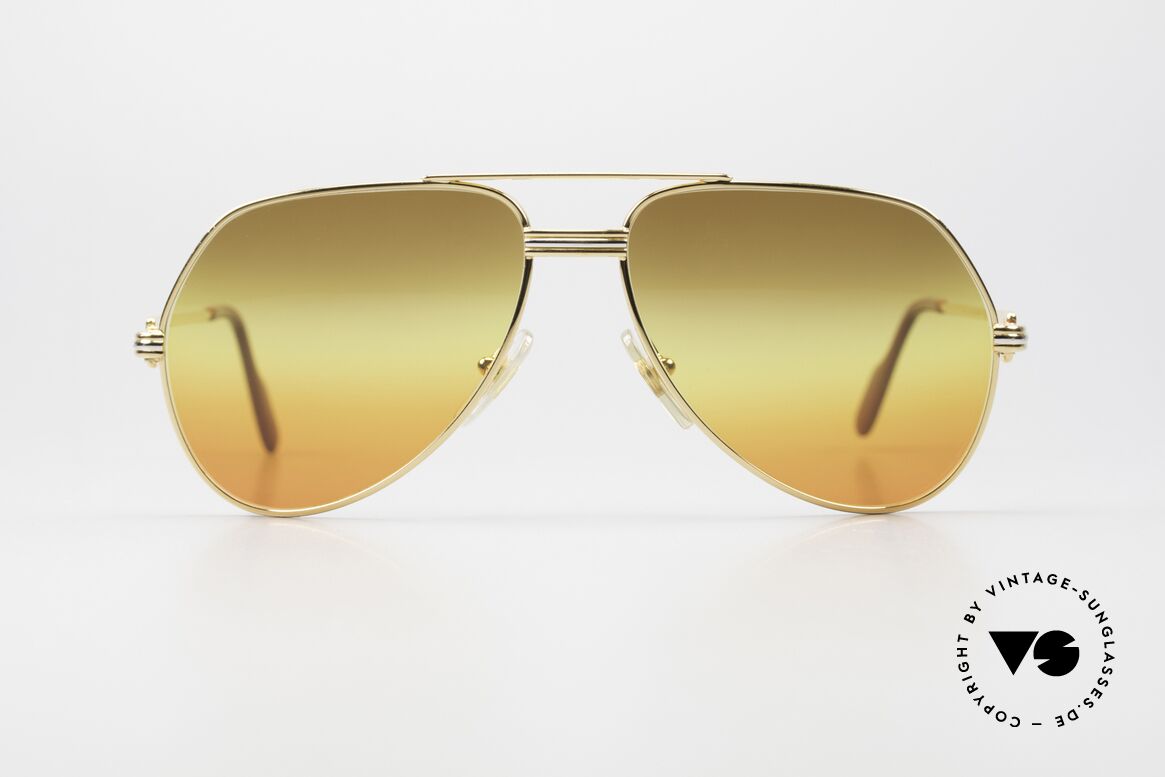 Cartier Vendome LC - S 80er Sonnenbrille Tricolored, wurde 1983 veröffentlicht & dann bis 1997 produziert, Passend für Herren und Damen