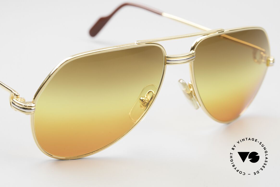 Cartier Vendome LC - S 80er Sonnenbrille Tricolored, 2nd hand im neuwertigen Zustand mit CARTIER Box, Passend für Herren und Damen