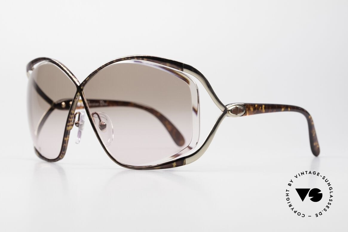 Christian Dior 2056 Butterfly 80er Sonnenbrille, feminines und auffallend elegantes "Butterfly" Design, Passend für Damen