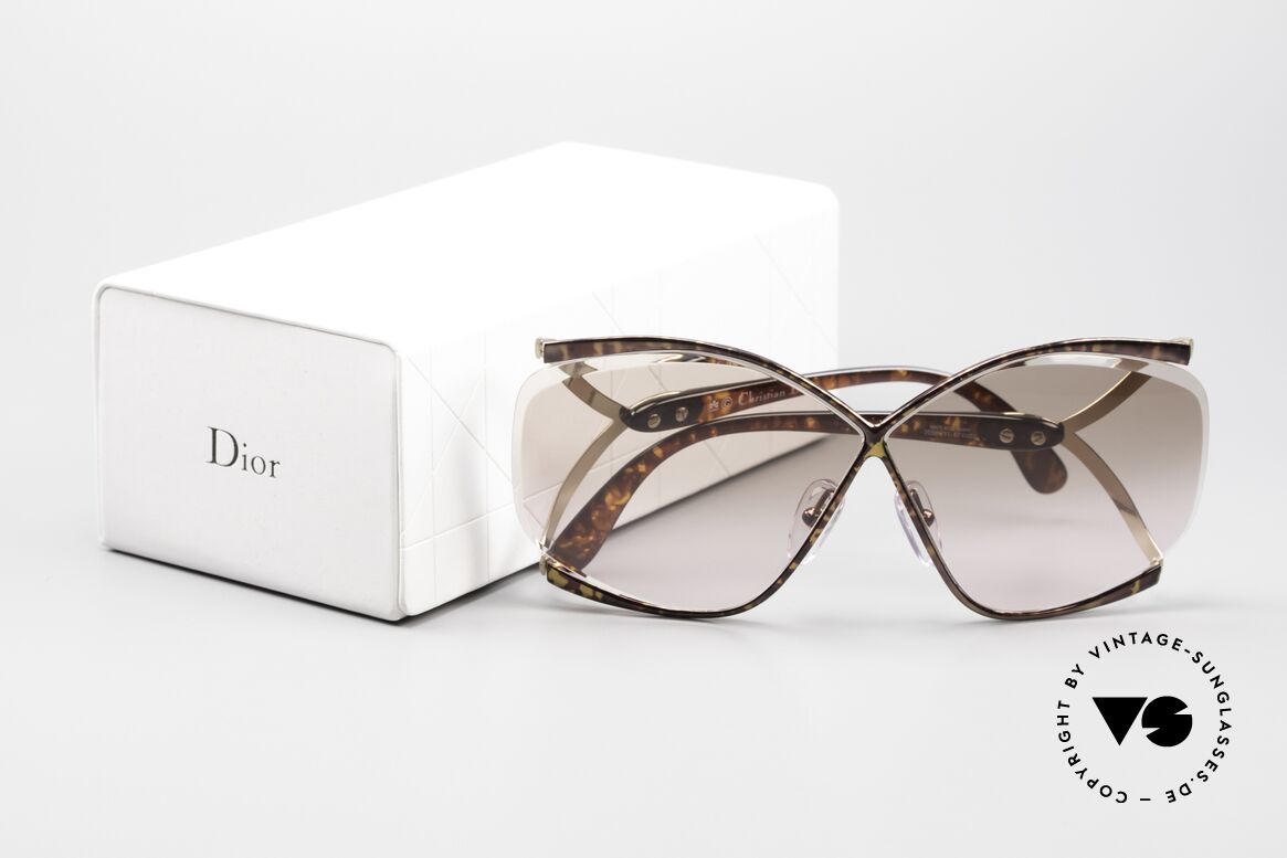 Christian Dior 2056 Butterfly 80er Sonnenbrille, Größe: small, Passend für Damen