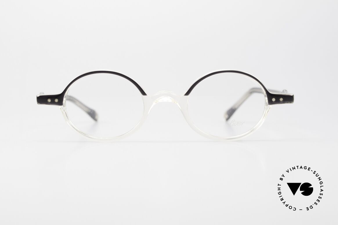 Lunor Mod 42 Echte 90er Brille Kristall Azetat, kleine Brille aus der damaligen Azetat-Kollektion, Passend für Herren und Damen