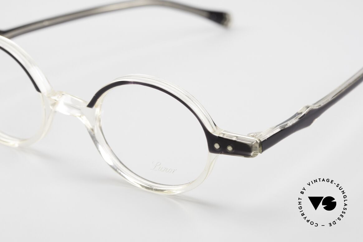 Lunor Mod 42 Echte 90er Brille Kristall Azetat, eine zeitlose Damen- u. Herrenbrille gleichermaßen, Passend für Herren und Damen