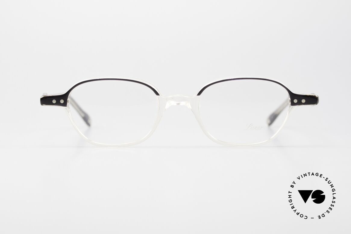 Lunor Mod 46 Alte 90er Brille Kristall Azetat, Brille aus der damaligen Azetat-Kollektion; Gr. M, Passend für Herren und Damen