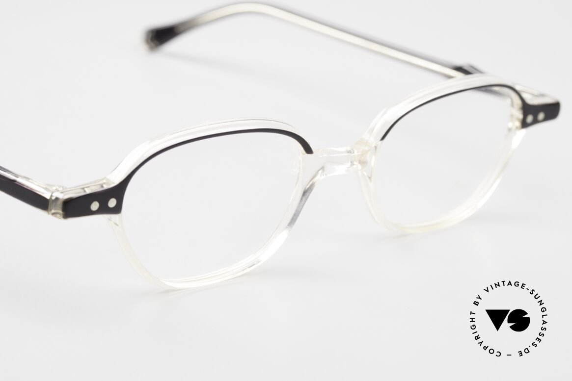 Lunor Mod 46 Alte 90er Brille Kristall Azetat, Lunor Brille kommt mit einem neuen orig. Lunor-Etui, Passend für Herren und Damen