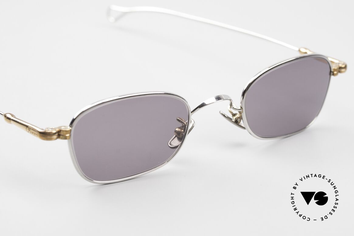 Lunor V 106 Metall Sonnenbrille Vollrand, 2. hand Modell, neuwertig, bicolor (platin & bronze), Passend für Herren und Damen