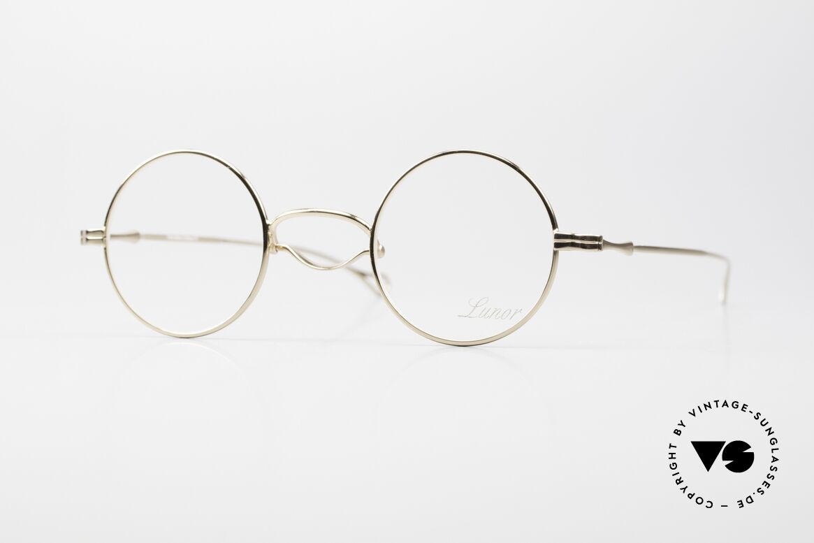 Lunor Swing 31 Round Asiatische Version Kleiner Steg, alte Lunor Brille mit Schaukelsteg bzw. Schwenksteg, Passend für Herren und Damen