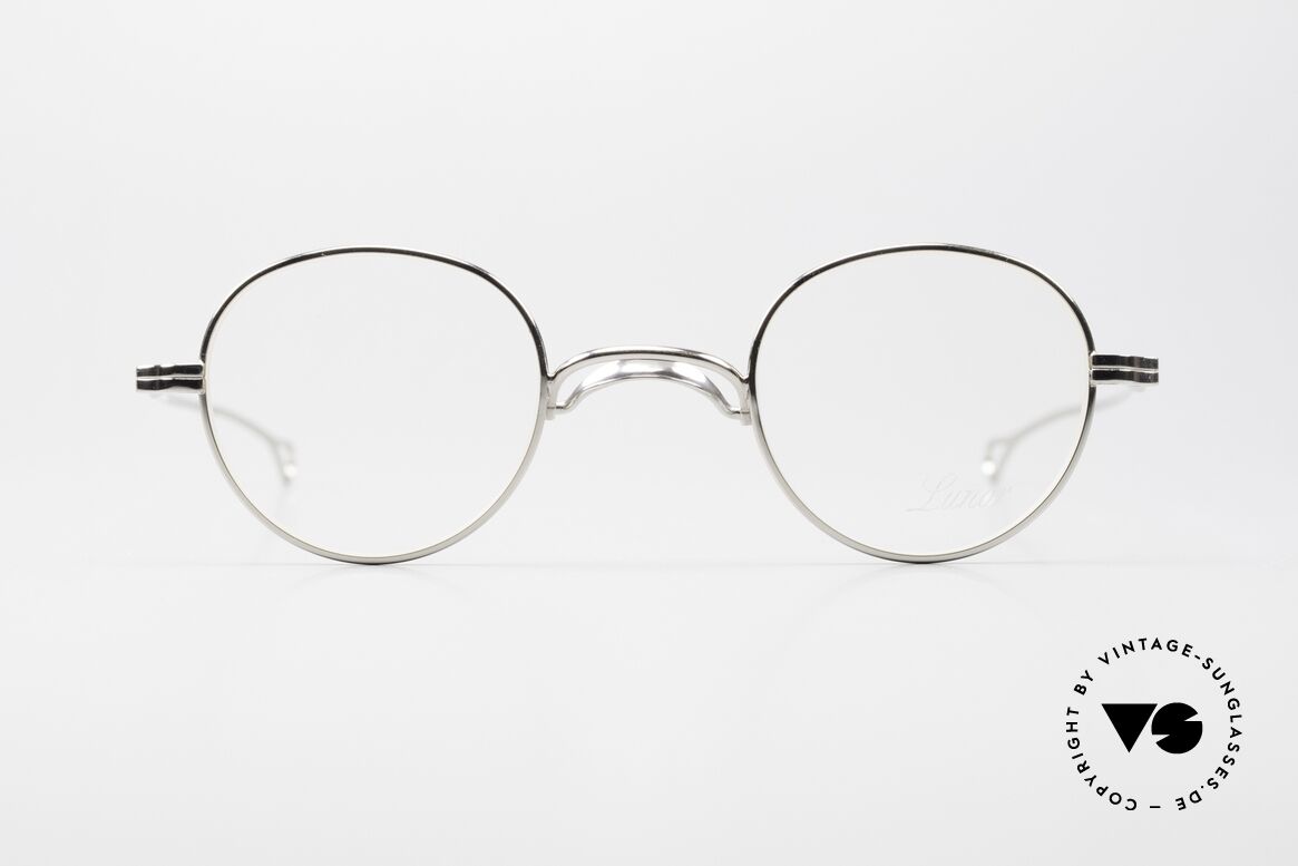 Lunor Swing 32 Panto Vintage Brille Mit Schwing Steg, Größe 41-25, PP = platin plattiert, mit Swing-Steg, Passend für Herren und Damen