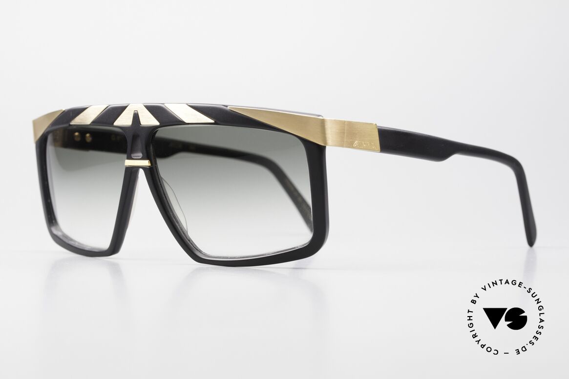 Alpina G81 Rare 80er Brille 24kt Vergoldet, außergewöhnliches Brillendesign in Farbe und Form, Passend für Herren und Damen